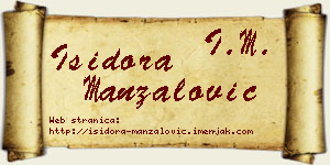 Isidora Manzalović vizit kartica